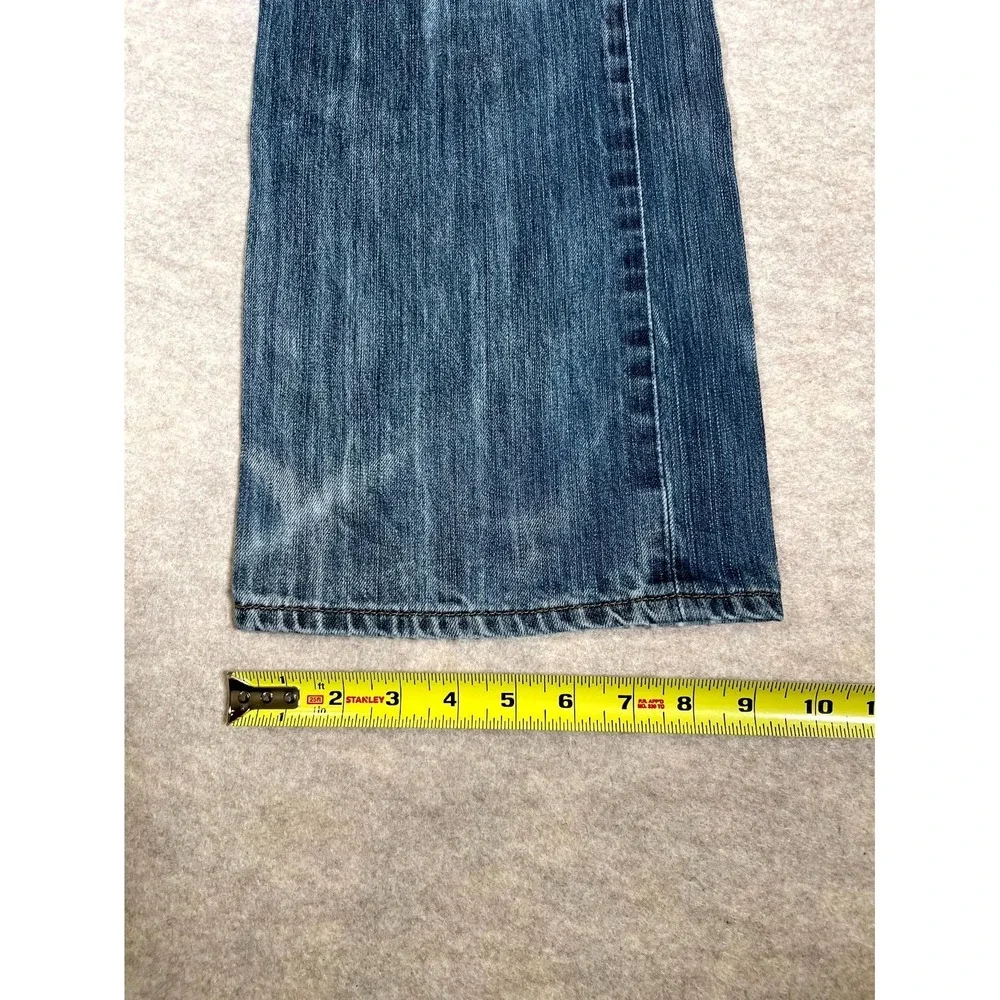 Levis 501 Jeans Mens 38x34 Blue Whiskering‎ Denim Cotton Button Fly Straight Leg